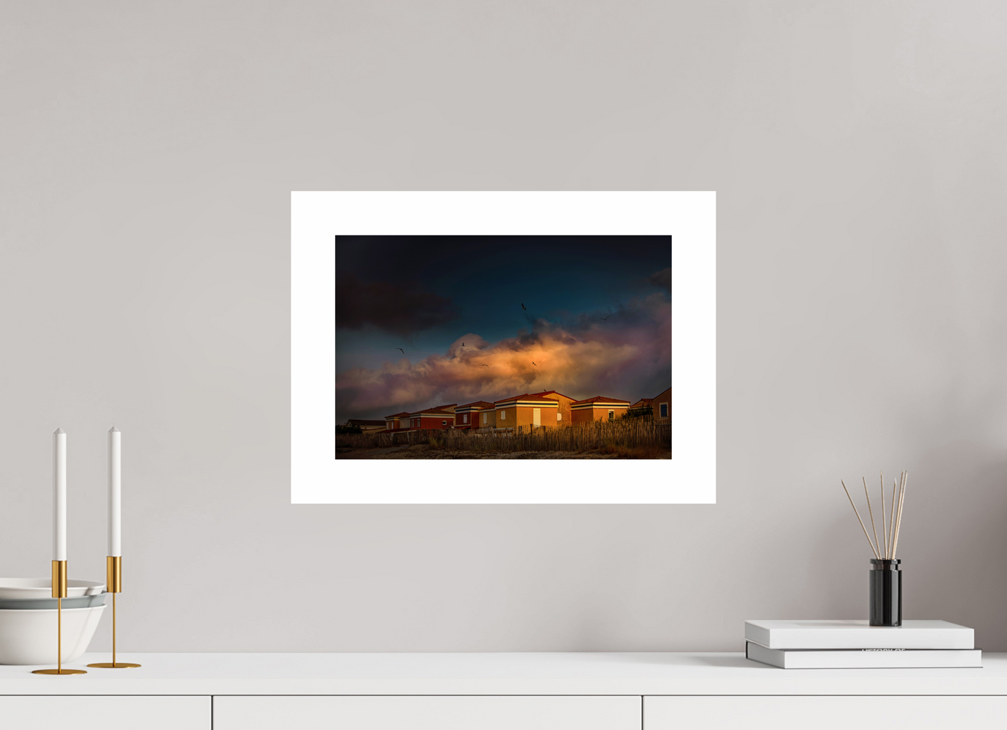 15 x 10″, Fuji Crystal Glossy with 2" White Border Frontignan Plage Sunrise