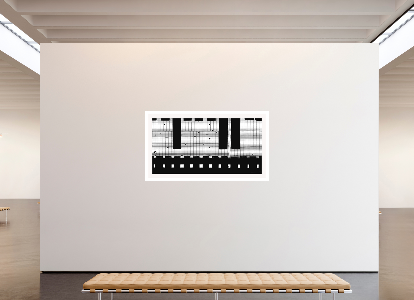 71.7 x 39″, Fuji Crystal Matte With 2" White Border Train Track Grate