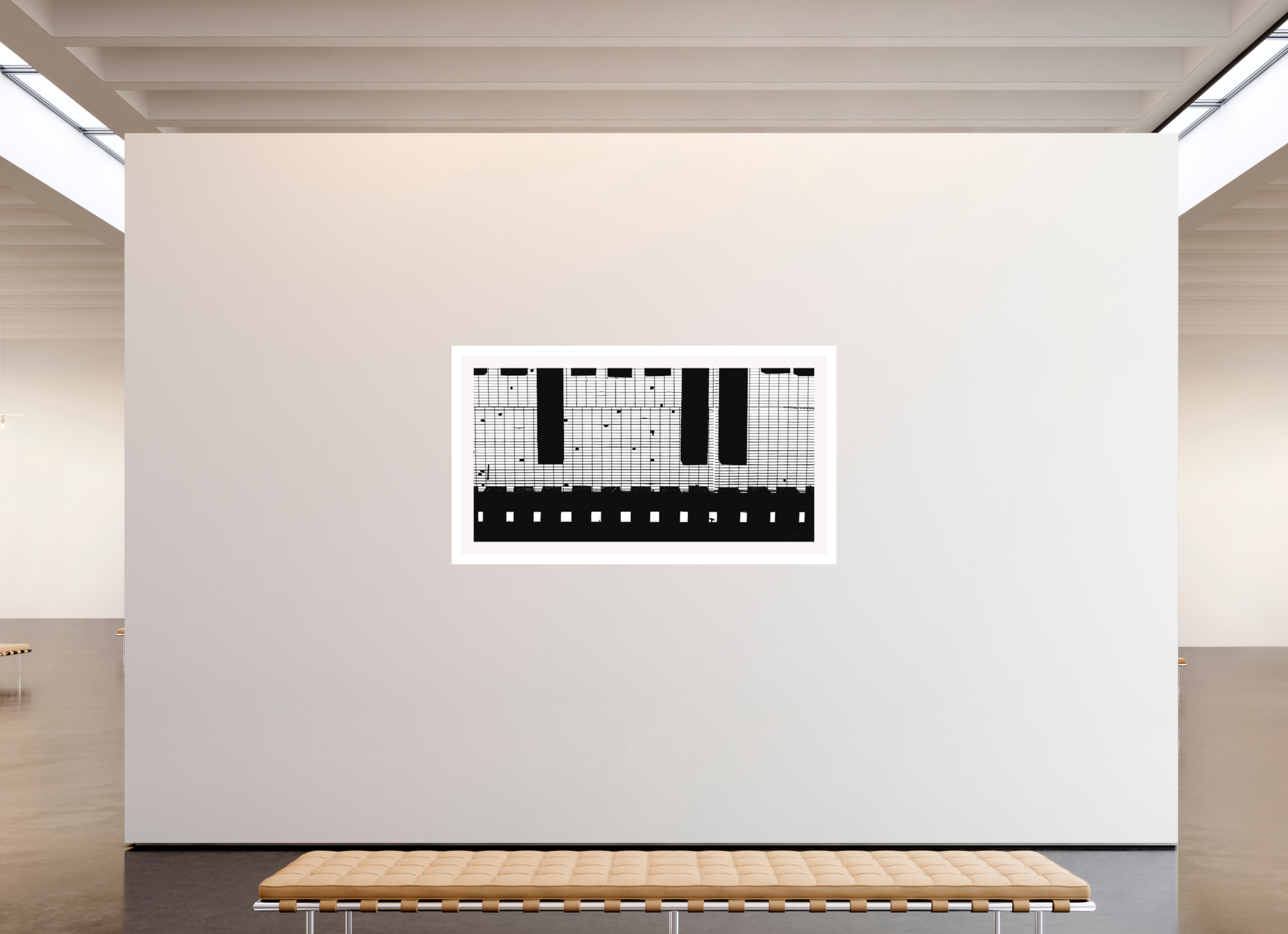 71.7 x 39″, Fuji Crystal Matte With 2" White Border Train Track Grate