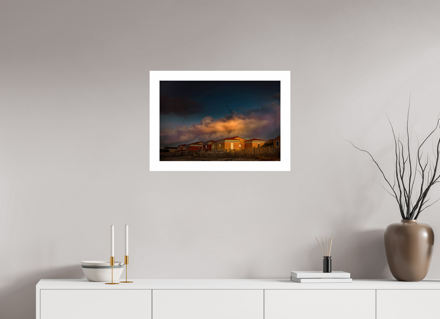 24 x 16″, Fuji Crystal Glossy with 2" White Border Frontignan Plage Sunrise