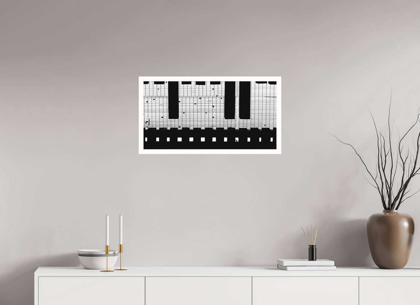 29.4 x 16″, Acrylic Matte Glass Train Track Grate