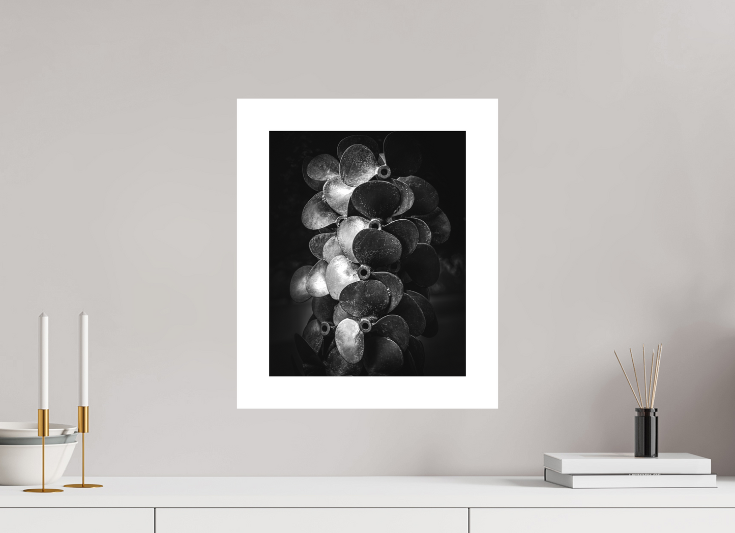 12 x 15″, Fuji Crystal Matte With 2" White Border "Propped For Power"