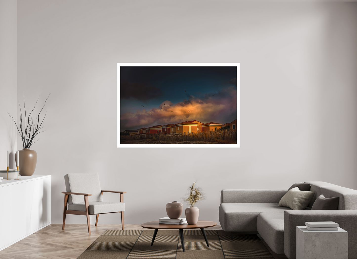 66 x 44″, Fuji Crystal Matte With 2" White Border Frontignan Plage Sunrise