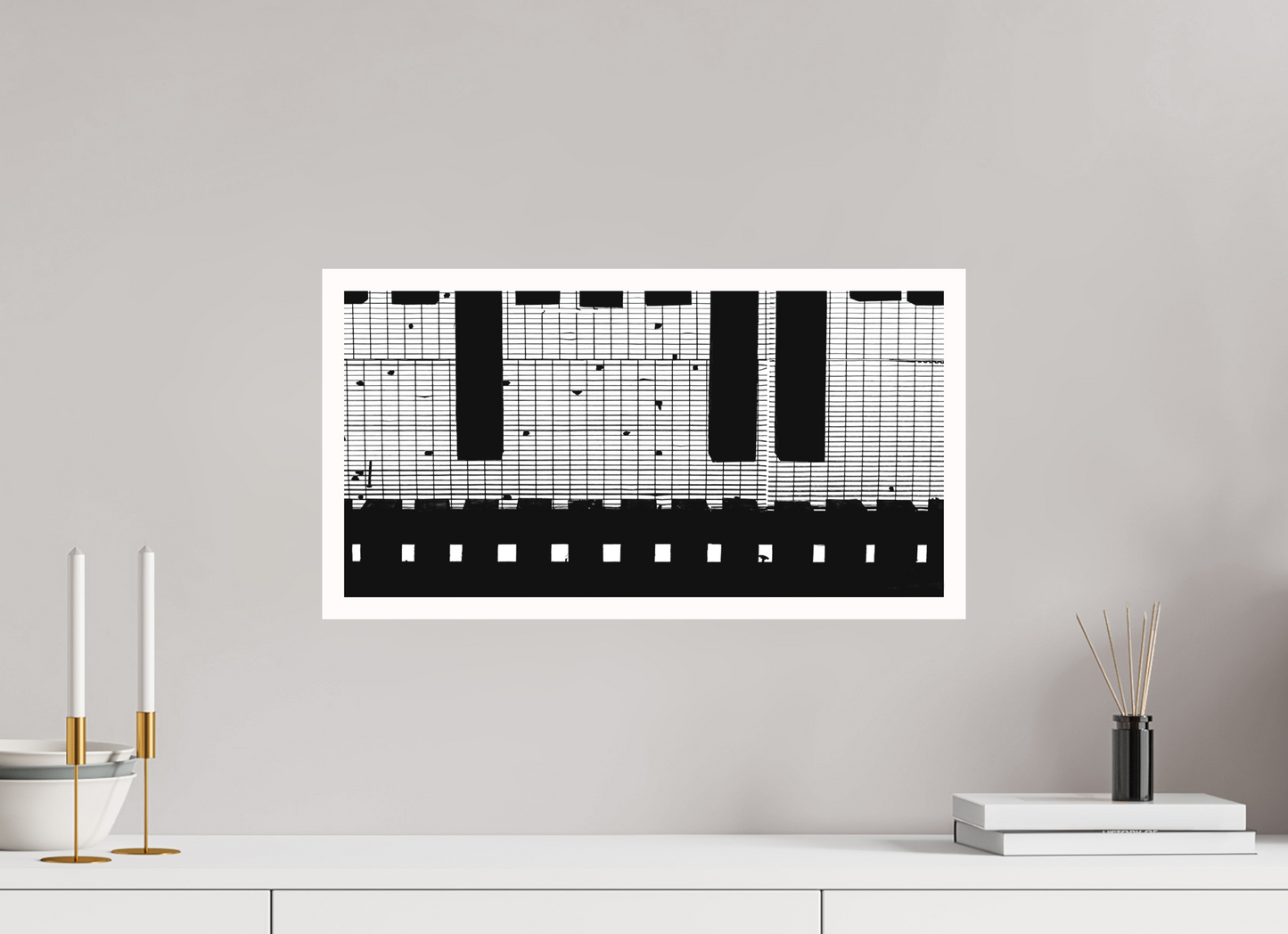 22 x 12″, Acrylic Matte Glass Train Track Grate