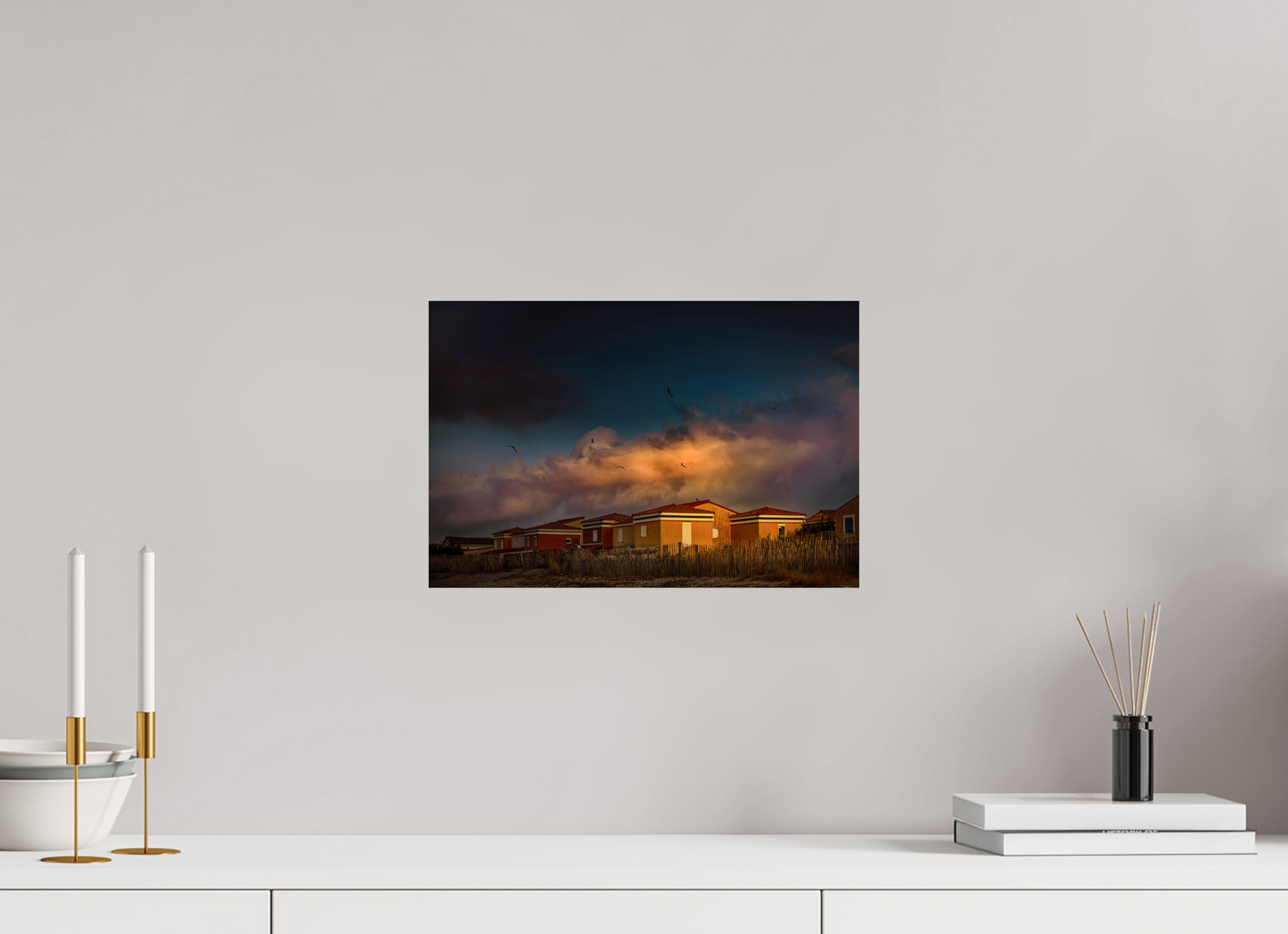 15 x 10″, Fuji Paper Crystal Glossy Frontignan Plage Sunrise