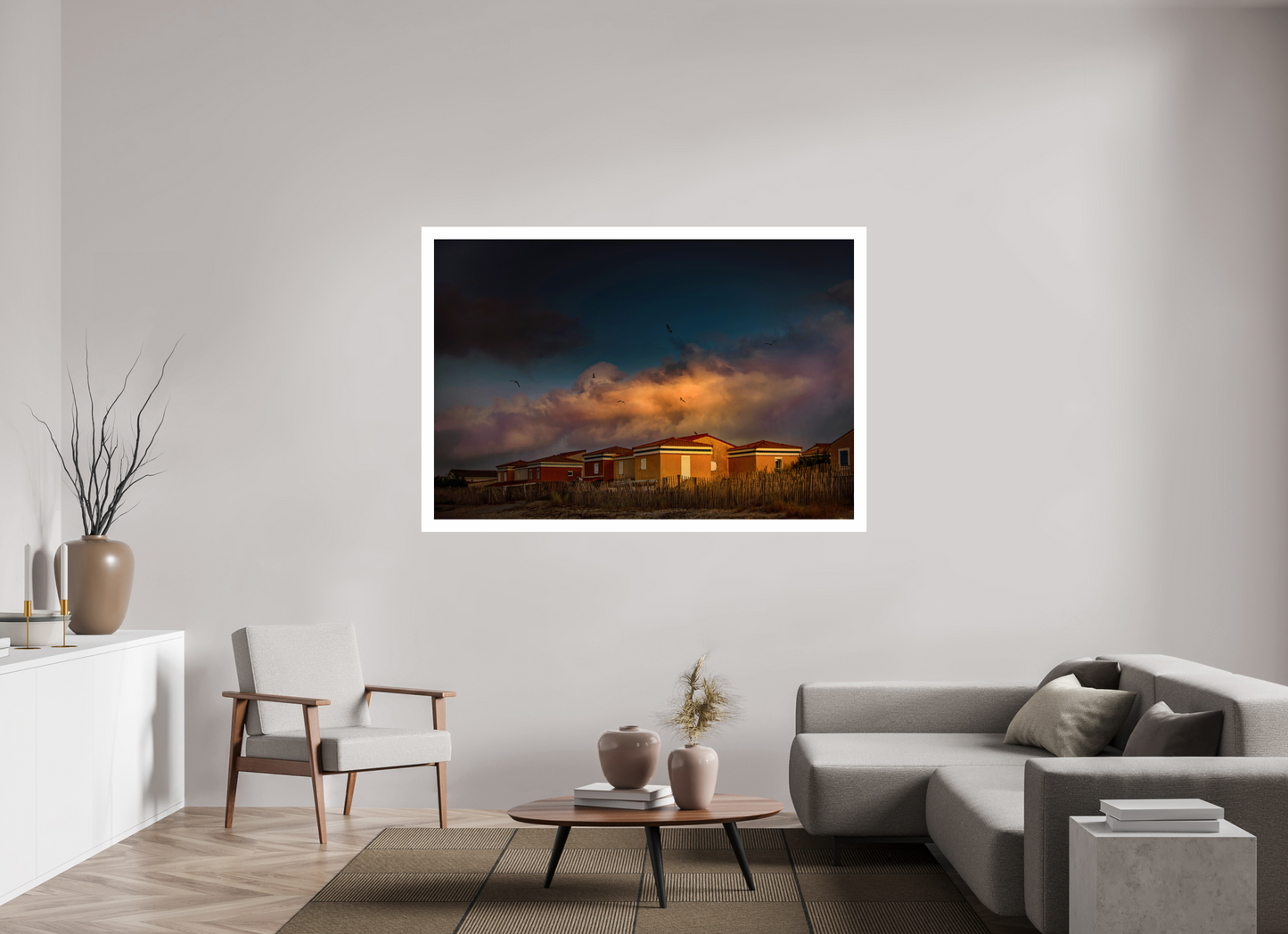 66 x 44″, Fuji Crystal Glossy with 2" White Border Frontignan Plage Sunrise