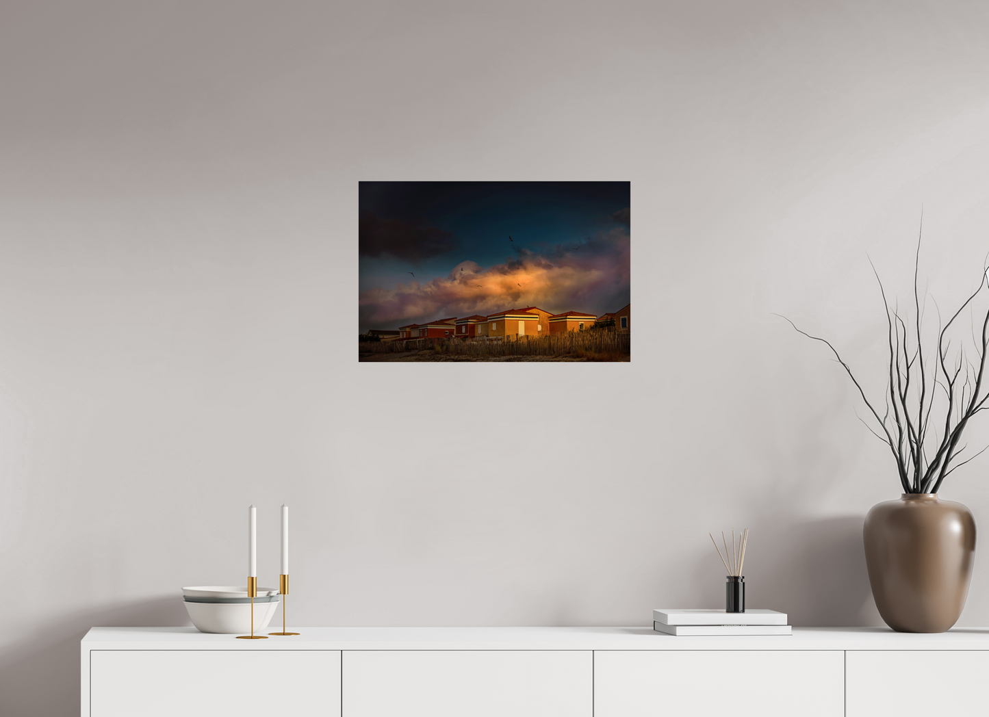 24 x 16″, Fuji Paper Crystal Glossy Frontignan Plage Sunrise