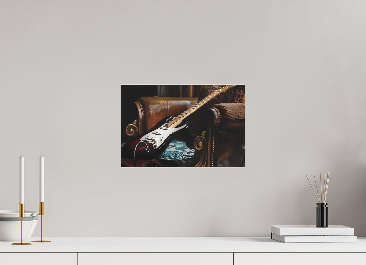 15 x 10″, Acrylic Matte Glass Strat At Rest